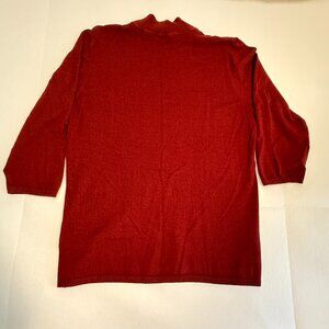 EVAN-PICONE WOMAN SWEATER--RICH BURGUNDY COLOR--1X--EUC